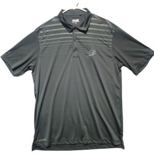 PING Polo Shirt Mens Large Gray NHL Anaheim Ducks Sensor‎ Cool Golf Performance